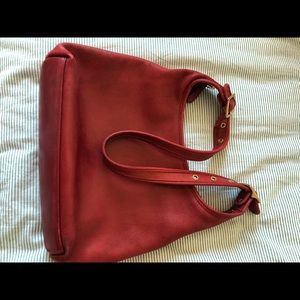 Coach Red Leather Vintage Shoulder Bag